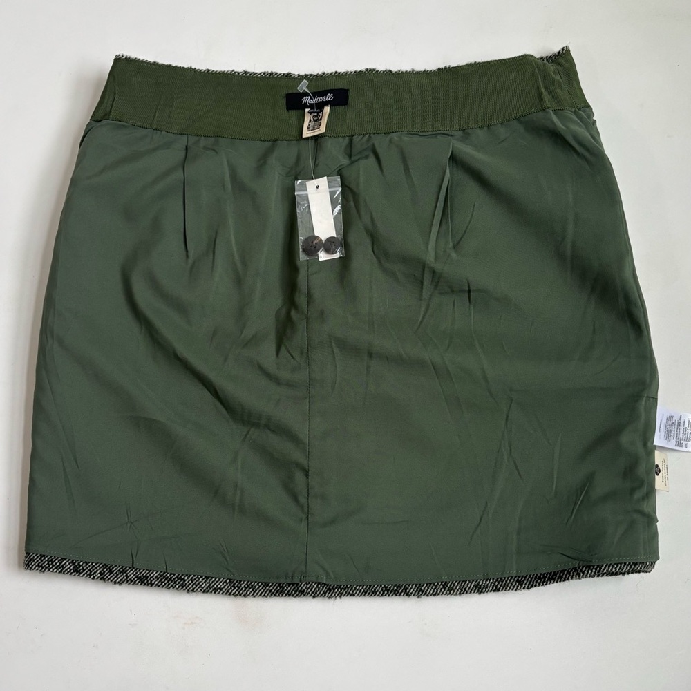 Madewell Herringbone Wool Button-Front Mini Skirt… - image 10